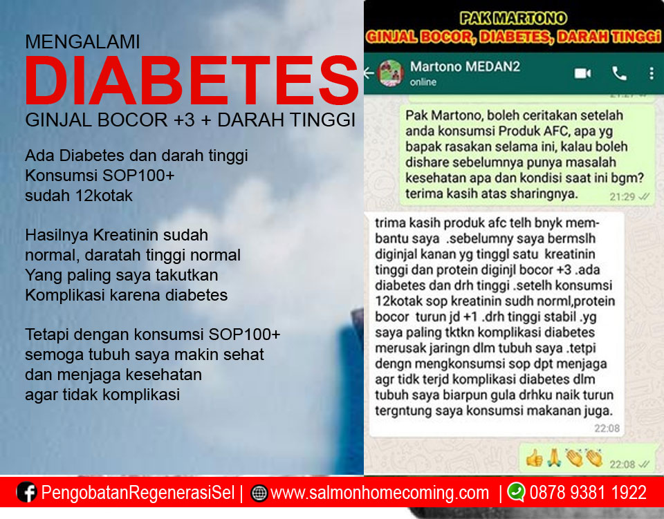 Testimoni SOP 100+ untuk Diabetes