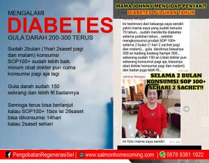 testimoni diabetes sembuh dengan sop100+
