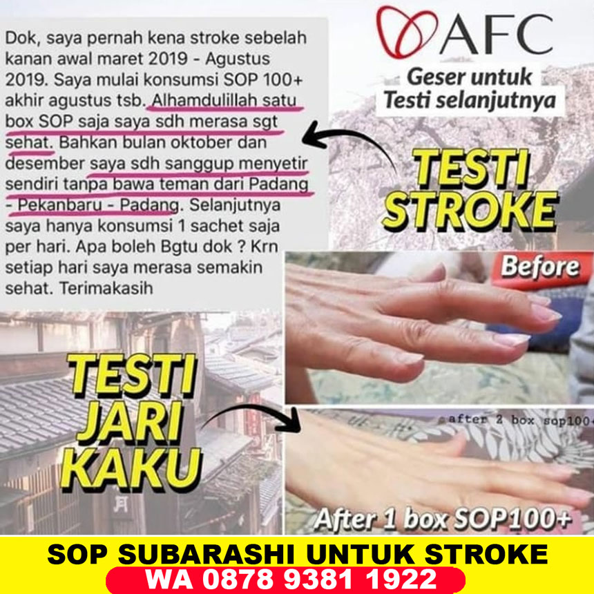 Testimoni SOP Subarashi untuk Stroke