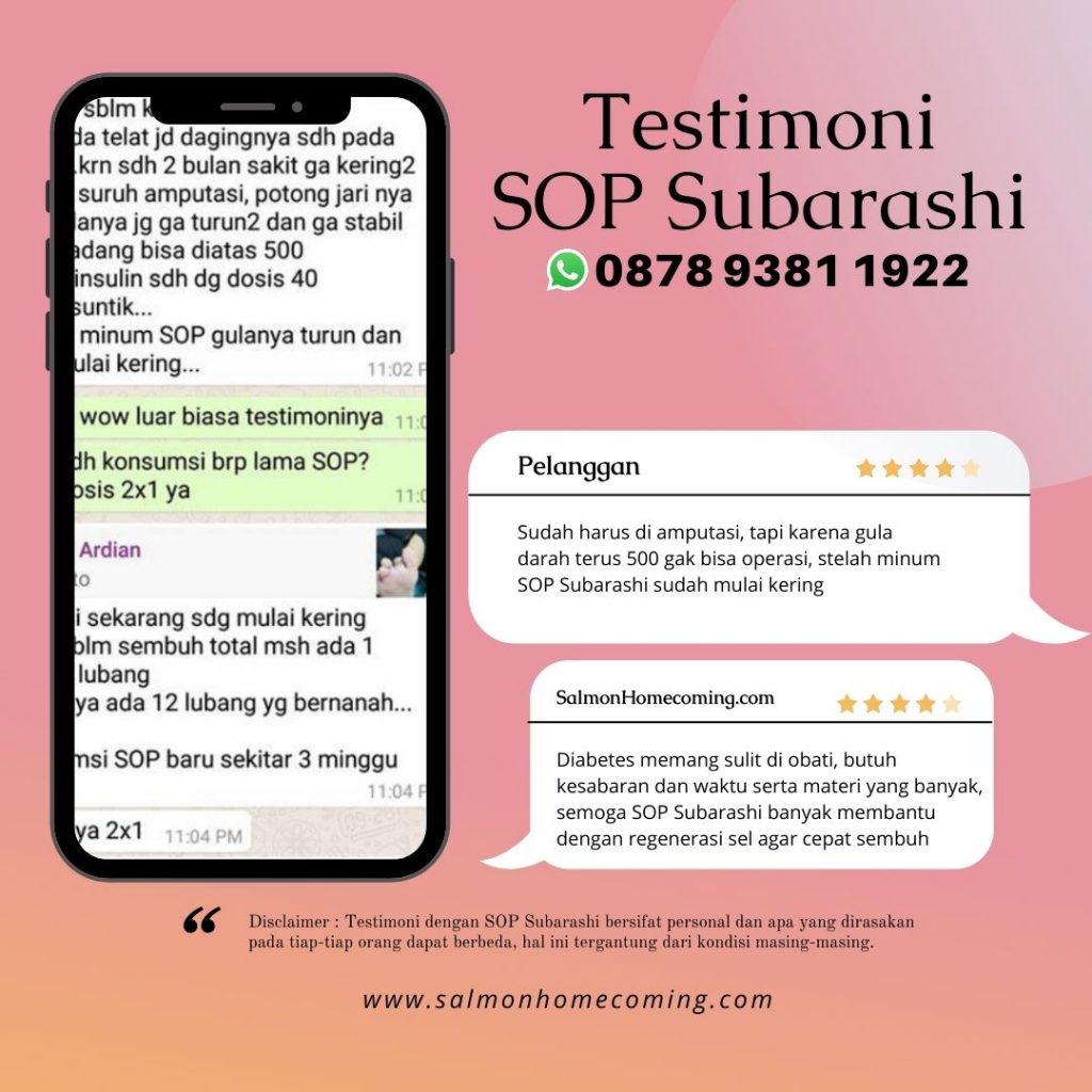 Testimoni SOP Subarashi untuk Diabetes